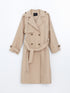 LC Waikiki Women's Jacket Collar Plain Trench Coat